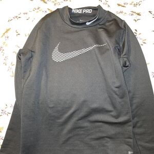 Nike Pro Kids Black Long Sleeve Shirt